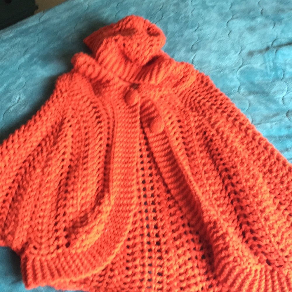 Orange little red riding hood style sweater